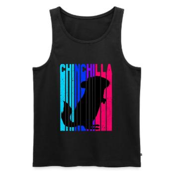 Chinchilla - Männer Premium Bio Tank Top - Schwarz - Vorne - AI Model Male 178 light (178cm)