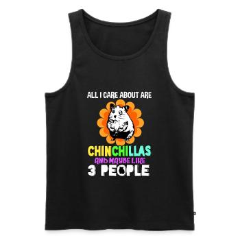 Chinchilla Geschenk Südamerika Nagetier Haustier - Männer Premium Bio Tank Top - Schwarz - Vorne - Michal (187cm)