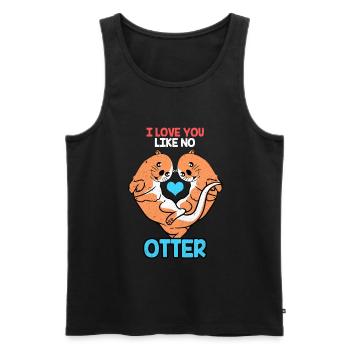 Otter - Männer Premium Bio Tank Top - Schwarz - Vorne - Michal (187cm)