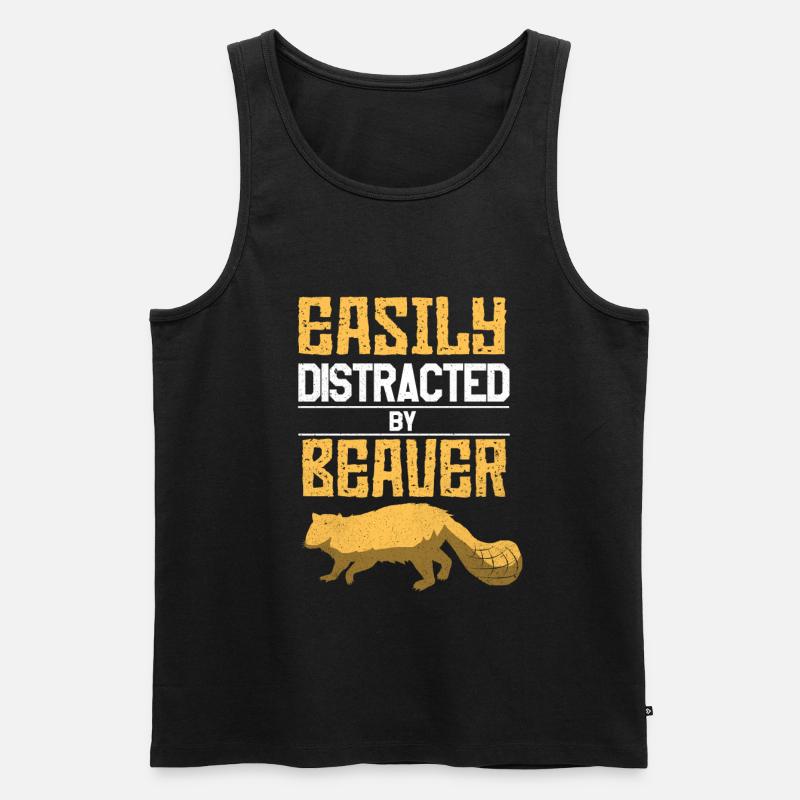 Biber - Männer Premium Bio Tank Top - Schwarz