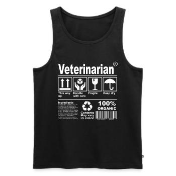Veterinarian Product Description Tshirt - Männer Premium Bio Tank Top - Schwarz - Vorne - AI Model Male 178 light (178cm)