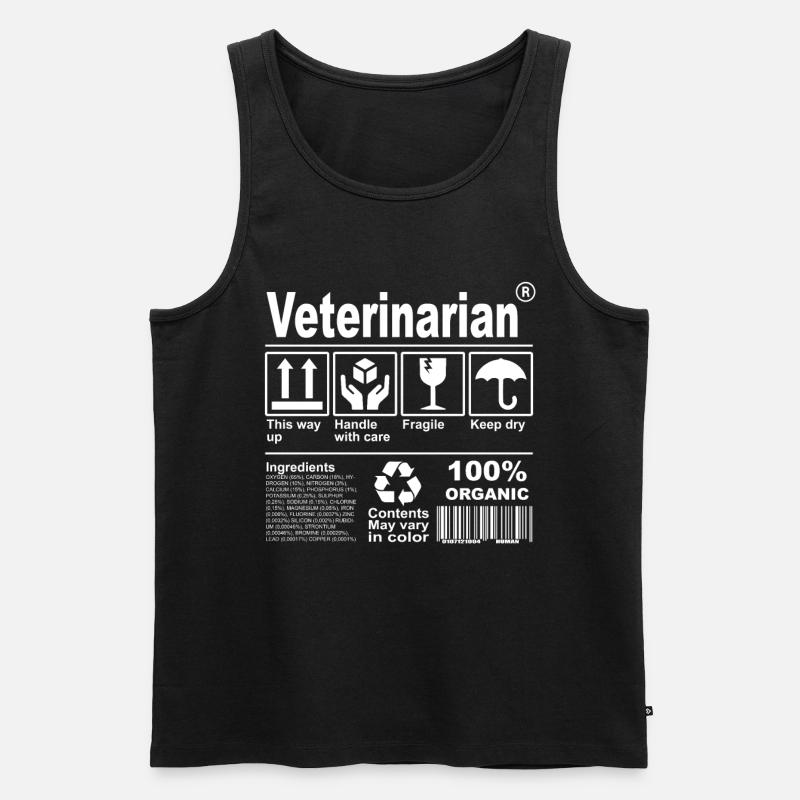 Veterinarian Product Description Tshirt - Männer Premium Bio Tank Top - Schwarz