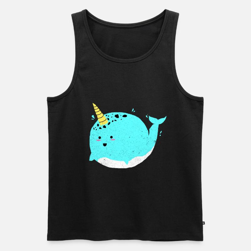 Narwal - Männer Premium Bio Tank Top - Schwarz
