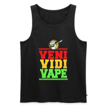 Vape - Men's Premium Organic Tank Top - black - Front - AI Model Male 178 light (178cm)