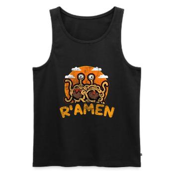 Pasta Spaghetti FSM Italien Nudeln Pesto Koch - Männer Premium Bio Tank Top - Schwarz - Vorne - AI Model Male 178 light (178cm)