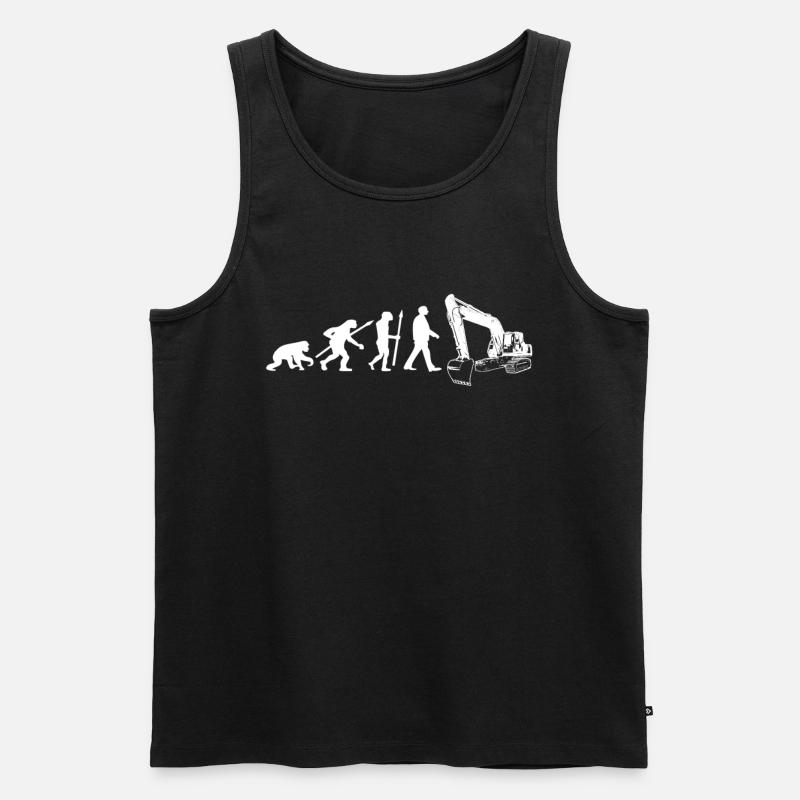 Evolution Bagger Baggerfahrer - Männer Premium Bio Tank Top - Schwarz