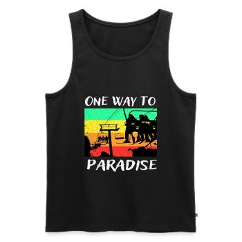 Snowboard - Männer Premium Bio Tank Top - Schwarz - Vorne - AI Model Male 178 light (178cm)