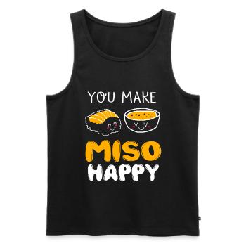 Sushi Go Rice Japan Tokyo Miso Nigiri Maki Udon - Men's Premium Organic Tank Top - black - Front - AI Model Male 178 light (178cm)
