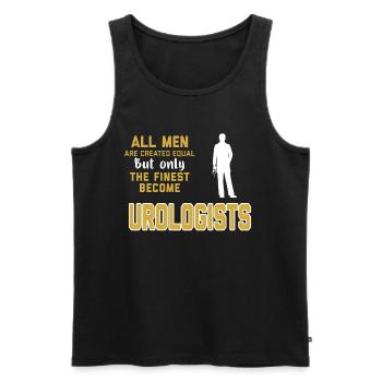 Funny Urologist T Shirt - Männer Premium Bio Tank Top - Schwarz - Vorne - Michal (187cm)