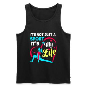 Gymnastik Handstand Turnen Kunstturnen Geschenk - Männer Premium Bio Tank Top - Schwarz - Vorne - Michal (187cm)