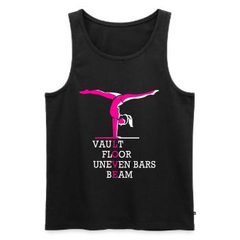 Gymnastique Main Stand Gymnastique Gymnastique Cadeau - Débardeur bio Premium Homme - noir - Devant - Michal (187cm)