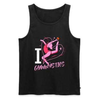 Gymnastics - Men's Premium Organic Tank Top - black - Front - AI Model Male 178 light (178cm)