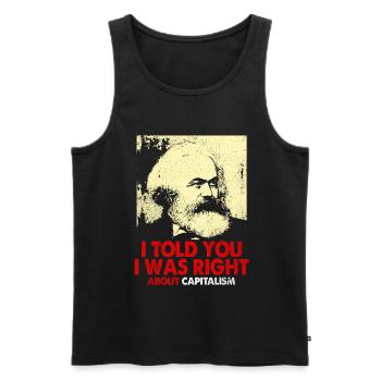 Communisme - Débardeur bio Premium Homme - noir - Devant - AI Model Male 178 light (178cm)