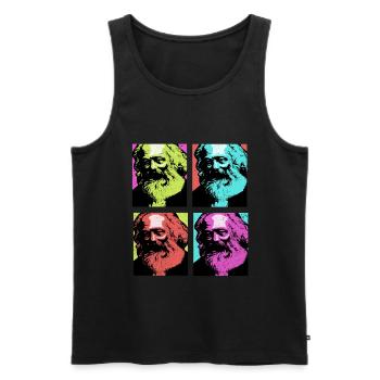 Communisme - Débardeur bio Premium Homme - noir - Devant - AI Model Male 178 light (178cm)