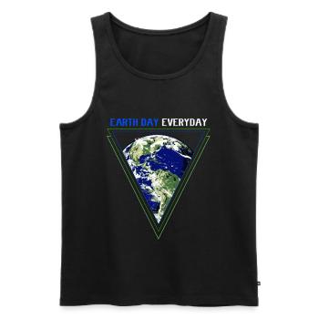 Tag der Erde - Männer Premium Bio Tank Top - Schwarz - Vorne - Michal (187cm)