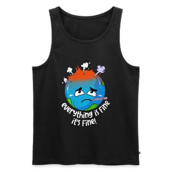Tag der Erde - Männer Premium Bio Tank Top - Schwarz - Vorne - Michal (187cm)