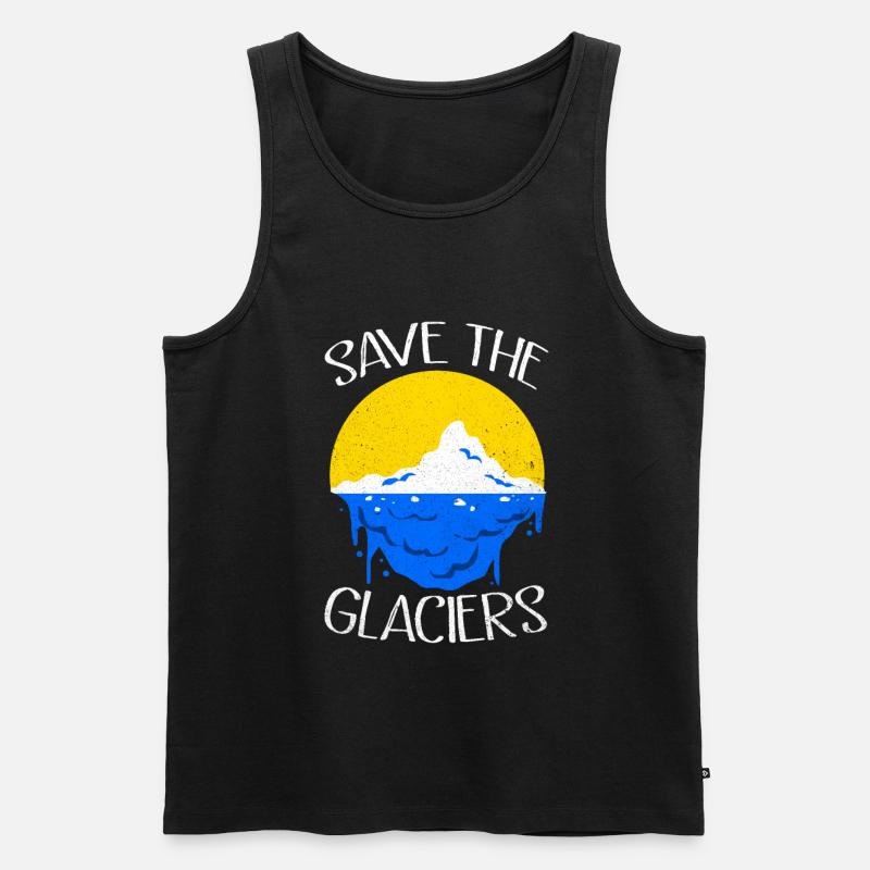 Gletscher - Männer Premium Bio Tank Top - Schwarz