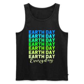 Tag der Erde - Männer Premium Bio Tank Top - Schwarz - Vorne - Michal (187cm)