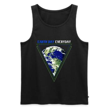 Changement climatique Earth Day Protection de l’environnement Bio Terre - Débardeur bio Premium Homme - noir - Devant - AI Model Male 178 light (178cm)