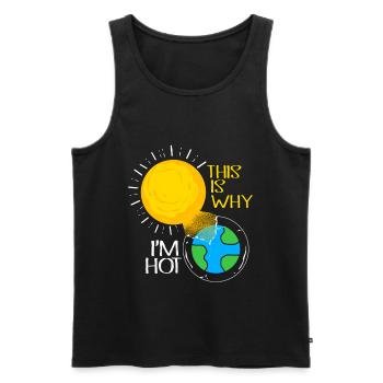 Climate Change Earth Day Environmental Protection Eco Organic Earth - Men's Premium Organic Tank Top - black - Front - AI Model Male 178 light (178cm)
