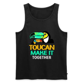 Toucan - Men's Premium Organic Tank Top - black - Front - AI Model Male 178 light (178cm)