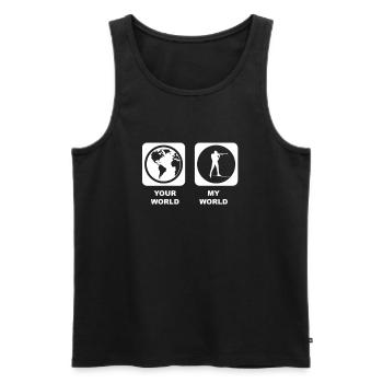Biathlon Lover - Männer Premium Bio Tank Top - Schwarz - Vorne - Michal (187cm)