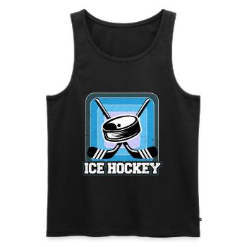 Hockey sur glace - Débardeur bio Premium Homme - noir - Devant - Michal (187cm)