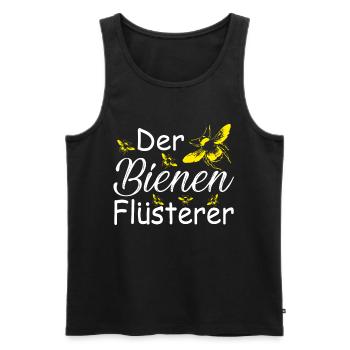Der Bienenflüsterer Biene Imker Imkerei - Männer Premium Bio Tank Top - Schwarz - Vorne - Michal (187cm)
