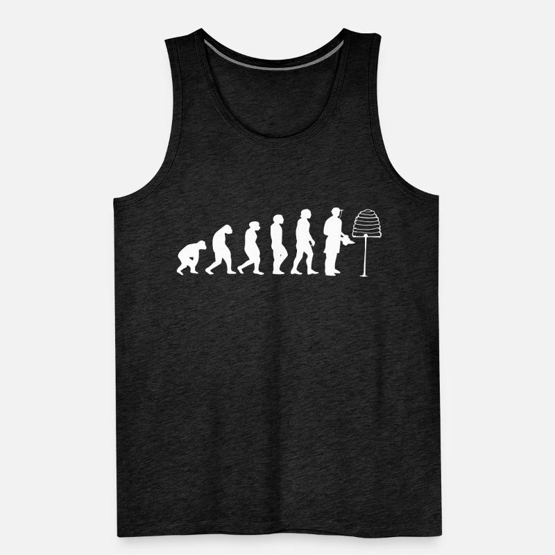 Evolution beekeeper beekeeping bee honey Men's Premium Organic Tank Top