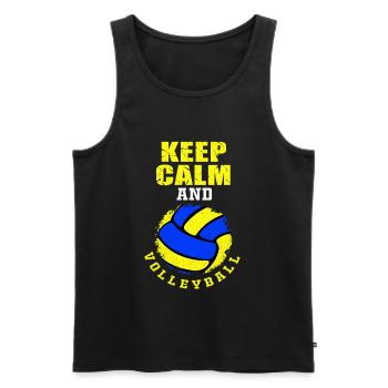 Volleyball - Männer Premium Bio Tank Top - Schwarz - Vorne - Michal (187cm)