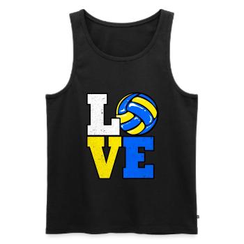 Volleyball - Men's Premium Organic Tank Top - black - Front - Michal (187cm)