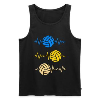 Volley-ball - Débardeur bio Premium Homme - noir - Devant - Michal (187cm)