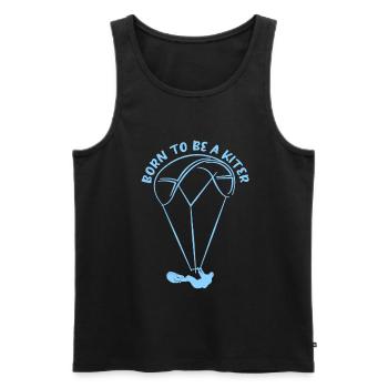 Kiteboard - Männer Premium Bio Tank Top - Schwarz - Vorne - AI Model Male 178 light (178cm)
