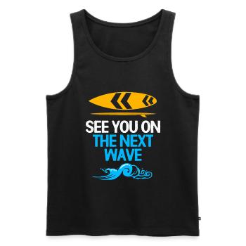 Kiteboard Kite kite-kite-cadeau kite-surf - Débardeur bio Premium Homme - noir - Devant - Michal (187cm)