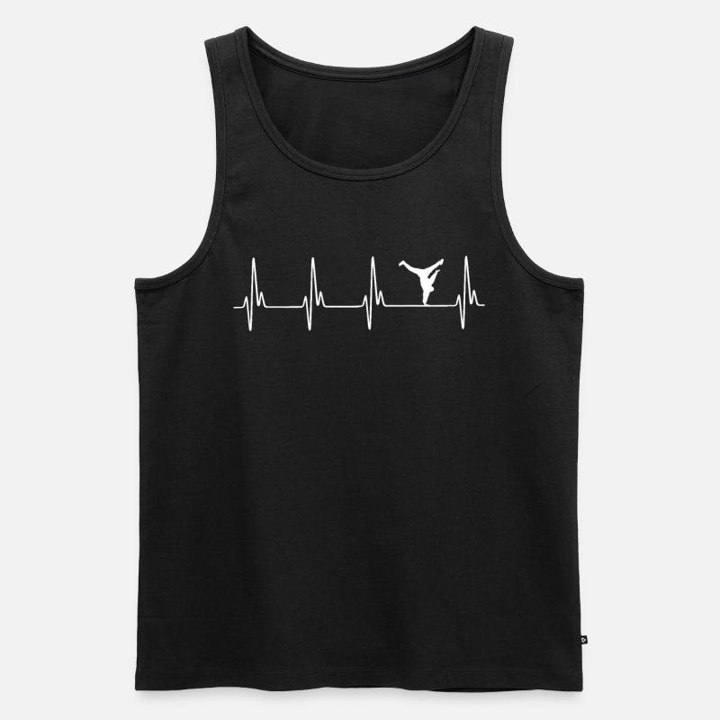 Breakdance EKG - Männer Premium Bio Tank Top - Schwarz
