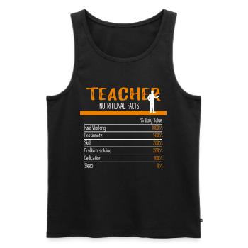 Teacher Ingredients - Men's Premium Organic Tank Top - black - Front - Michal (187cm)