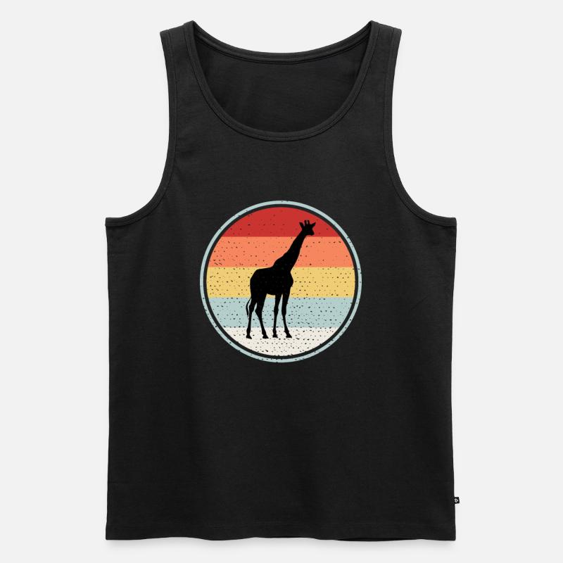 Giraffe - Männer Premium Bio Tank Top - Schwarz