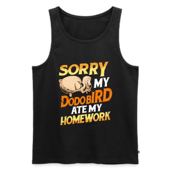 Dodo - Men's Premium Organic Tank Top - black - Front - AI Model Male 178 light (178cm)