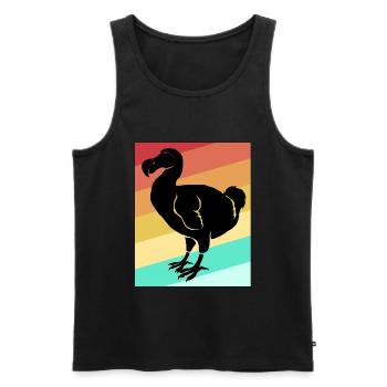 Dodo cadeau oiseau origine primitive fossil archéologie Geek - Débardeur bio Premium Homme - noir - Devant - AI Model Male 178 light (178cm)