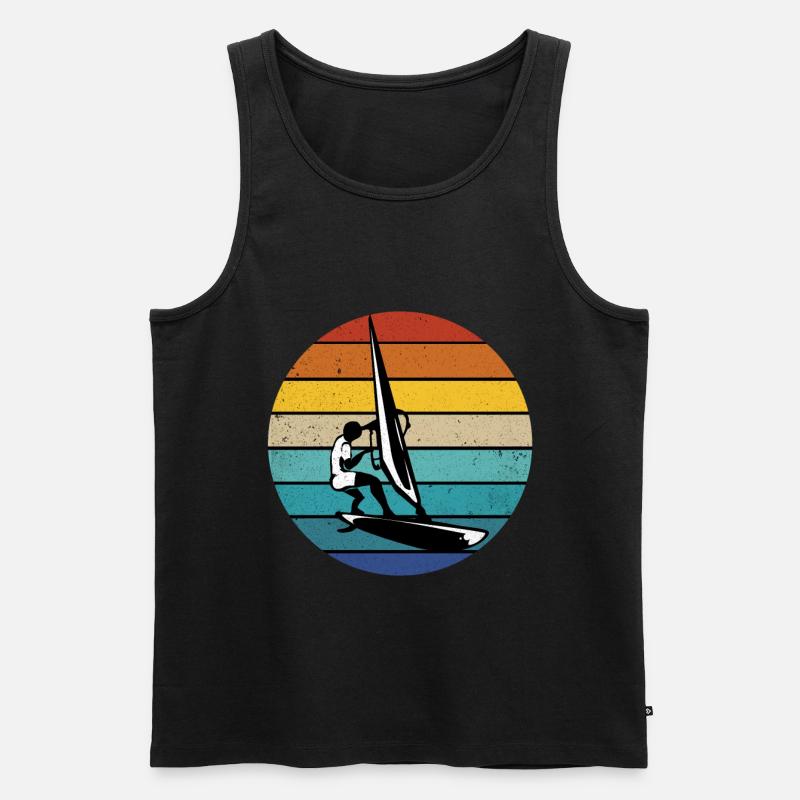 Windsurfen - Männer Premium Bio Tank Top - Schwarz