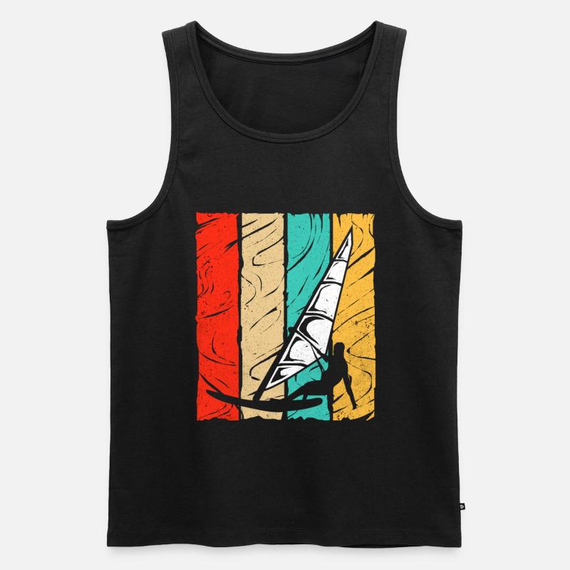Windsurfen - Männer Premium Bio Tank Top - Schwarz