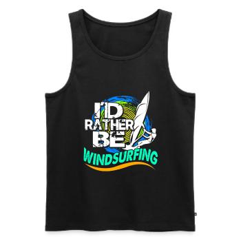 Windsurf Windsurfen Windsurfing Wassersport Surf - Männer Premium Bio Tank Top - Schwarz - Vorne - AI Model Male 178 light (178cm)