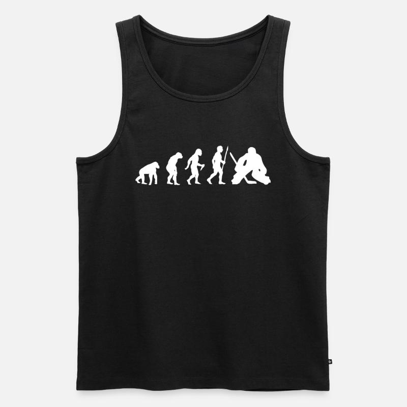 Evolution Eishockey Icehockey - Männer Premium Bio Tank Top - Schwarz