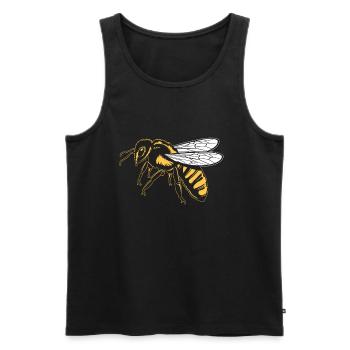 Biene Imker Bienen Imkerei - Männer Premium Bio Tank Top - Schwarz - Vorne - Michal (187cm)