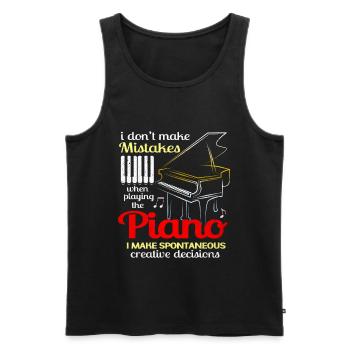 Piano - Débardeur bio Premium Homme - noir - Devant - Michal (187cm)