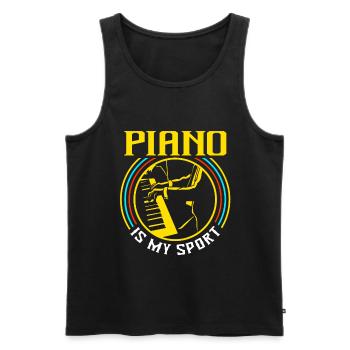 Pianiste Piano Piano Musique Classique Instrument - Débardeur bio Premium Homme - noir - Devant - Michal (187cm)