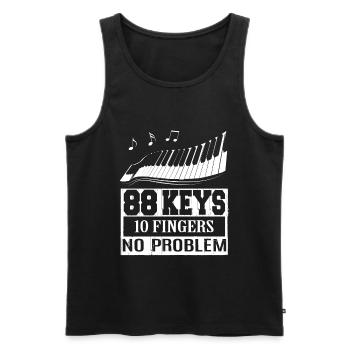 Pianist Piano Piano Classical Music Instrument - Men's Premium Organic Tank Top - black - Front - Michal (187cm)