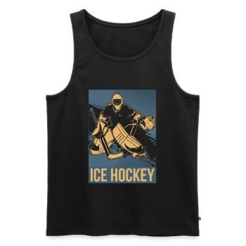 Hockey sur glace Hockey sur glace - Débardeur bio Premium Homme - noir - Devant - AI Model Male 178 light (178cm)