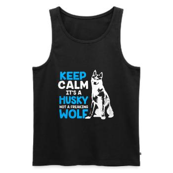 Husky - Débardeur bio Premium Homme - noir - Devant - Michal (187cm)