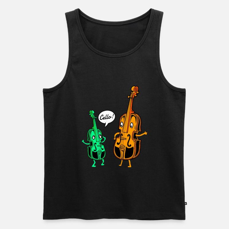 Cello - Männer Premium Bio Tank Top - Schwarz